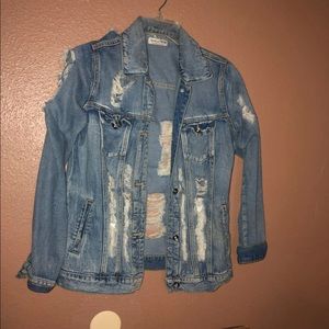 Fashion nova distressed denim jacket